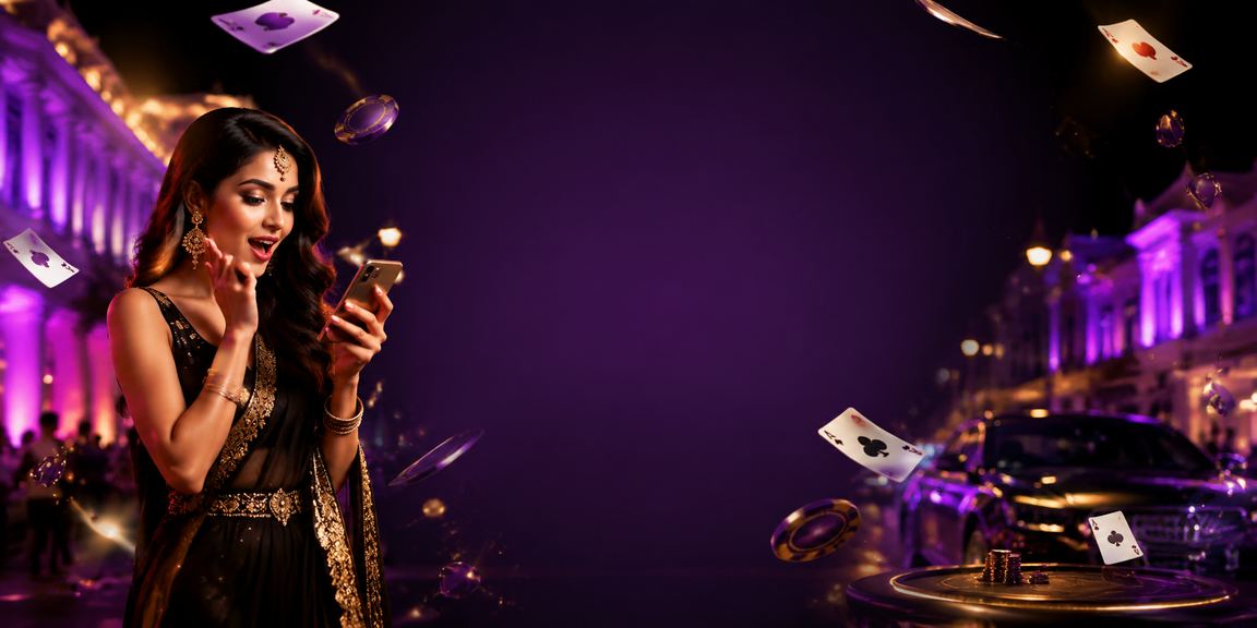 Teen Patti card game interface on mobile device at dusk